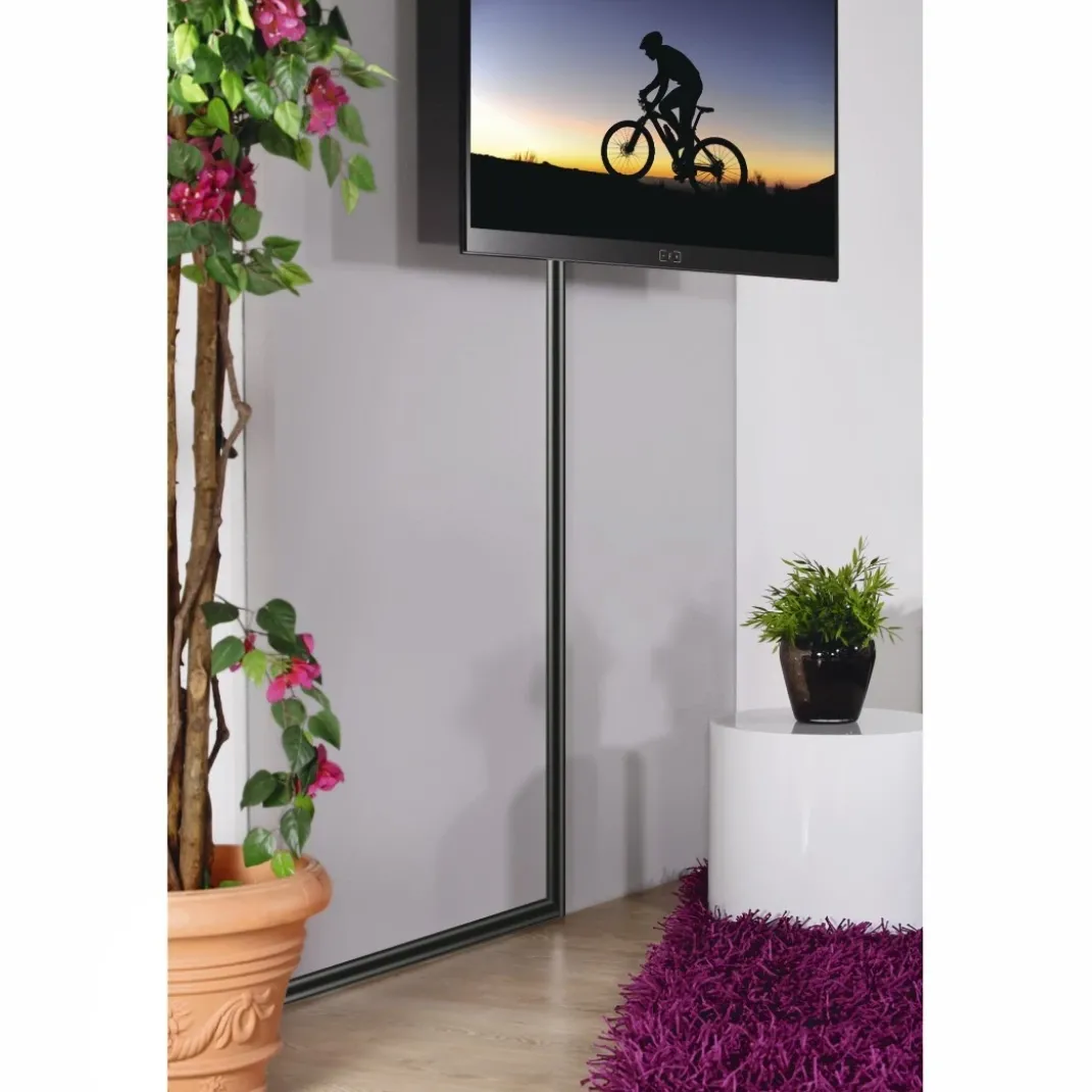 Kabelkanal, selbstklebend, halbrund, 100 x 7 x 2,1 cm, PVC, Schwarz