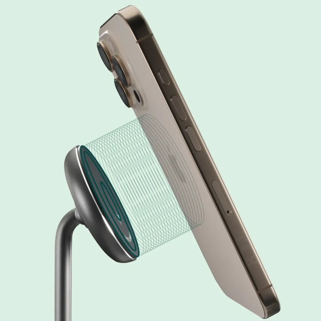 Kabelloses Qi2-Ladegerät, induktiv Schnellladen, 2in1-Ladestation, 15 W