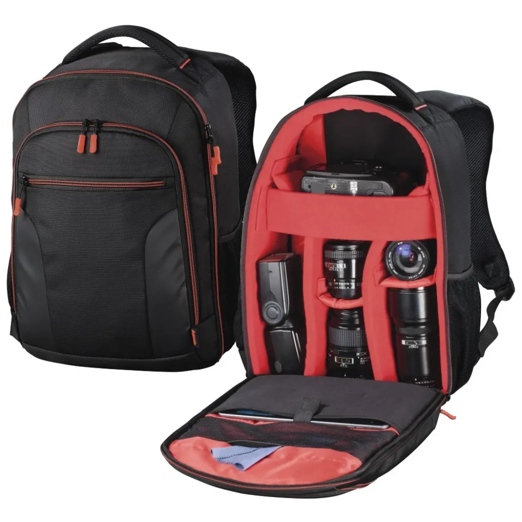 Kamera-Rucksack "Miami", 190, Schwarz/Rot