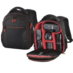 Kamera-Rucksack "Miami", 150, Schwarz/Rot