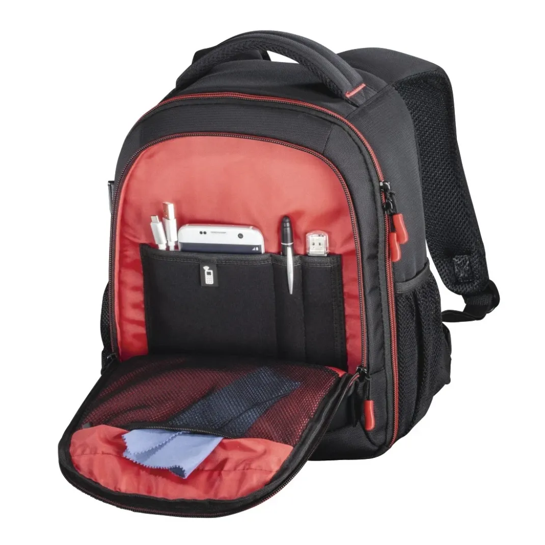 Kamera-Rucksack "Miami", 150, Schwarz/Rot