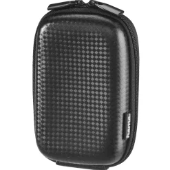 Kameratasche "Hardcase Carbon Style", 6,5 x 3 x 10,5 cm innen, Schwarz