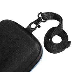 Kameratasche "Hardcase Zip", 7,5 x 4,5 x 12,5 cm innen, Schwarz/Blau