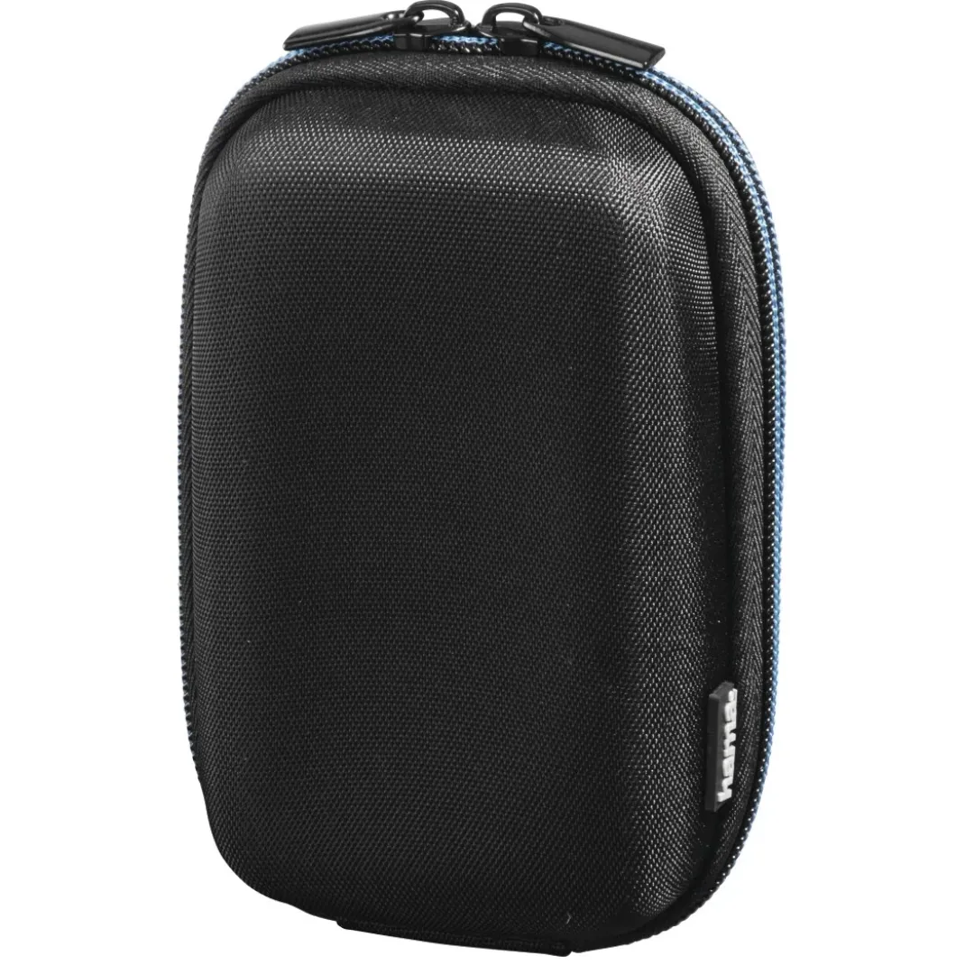 Kameratasche "Hardcase Zip", 7,5 x 4,5 x 12,5 cm innen, Schwarz/Blau