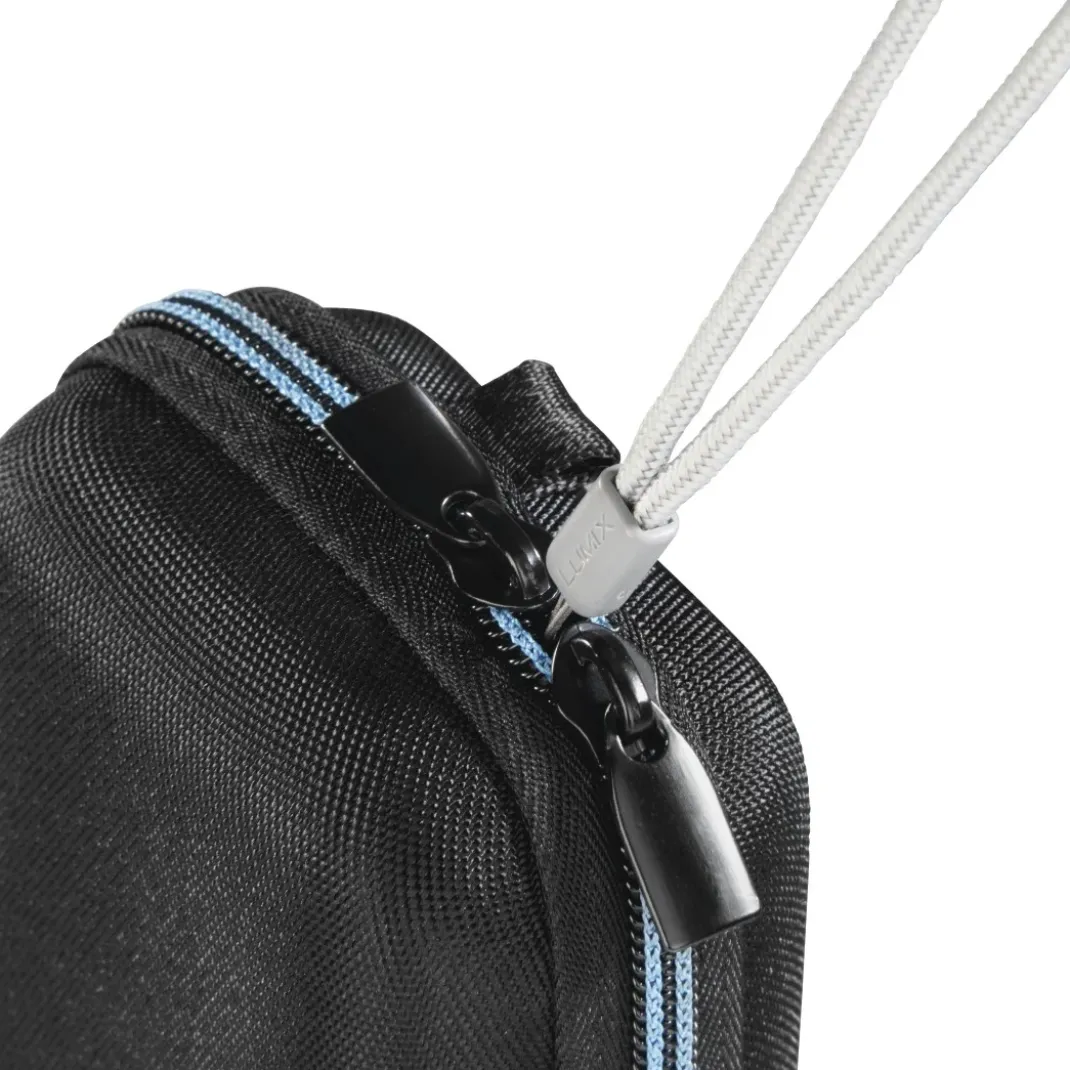 Kameratasche "Hardcase Zip", 7,5 x 4,5 x 12,5 cm innen, Schwarz/Blau