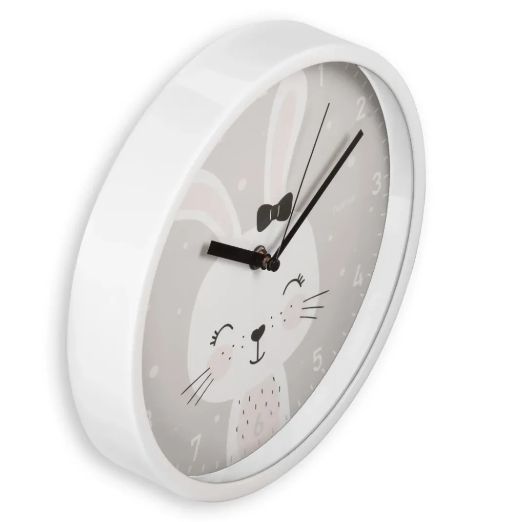 Kinder-Wanduhr "Maui", ohne Ticken, für Kinderzimmer, analog, Ø 25 cm