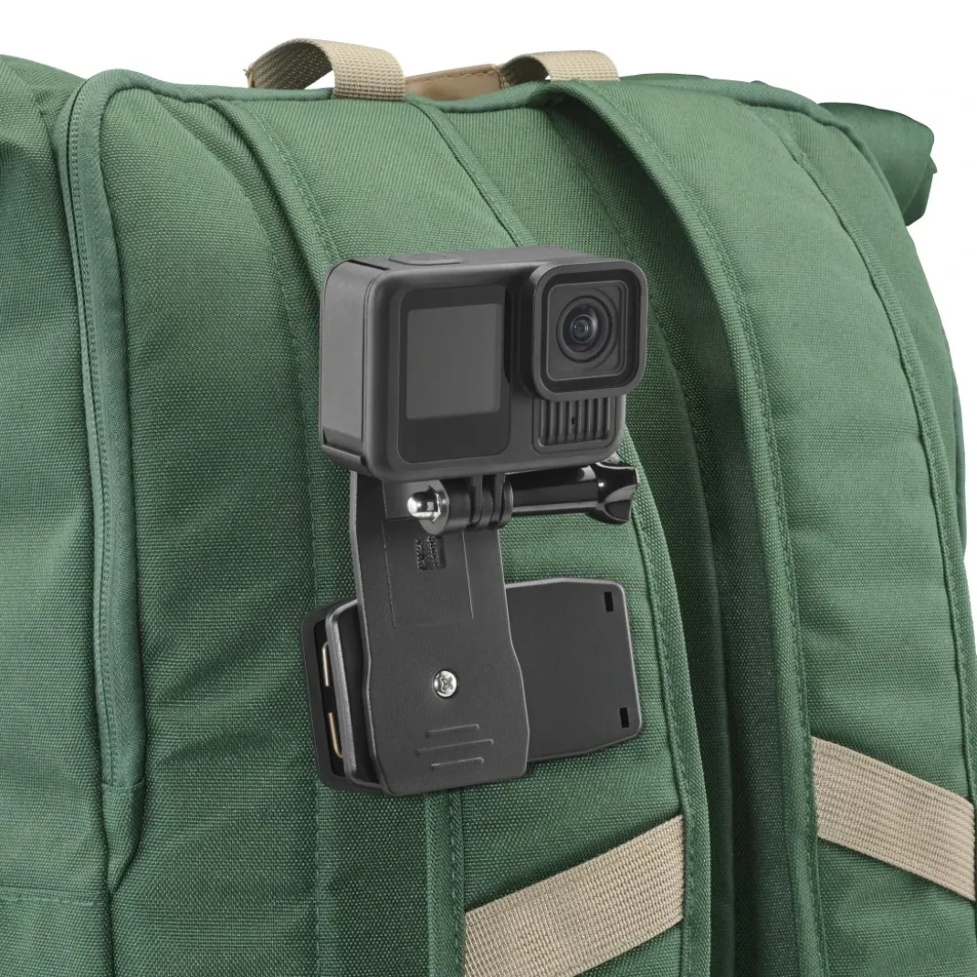 Klammer-Halterung für Action Cam, 360° drehbar, Clip für Rucksack, Fahrrad