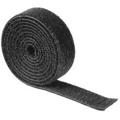 Klettband beidseitig, universell, 1,9 x 100 cm, Schwarz