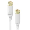 Koaxialkabel für Kabelrouter, Netzwerk, F-Stecker, 75 Ω, 120 dB, 3,00 m