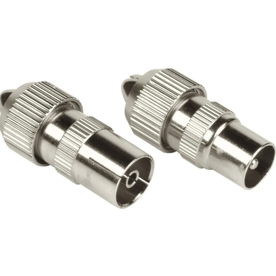 Koax-Set, Metall, Stecker/Kupplung, schraubbar
