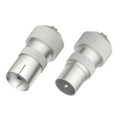 Koax-Set, Metall, Stecker/Kupplung, schraubbar