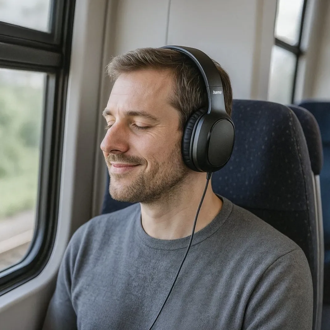 Kopfhörer "Fun C", On-Ear, Mikrofon, einseitige Kabelführung, USB-C, Schw.