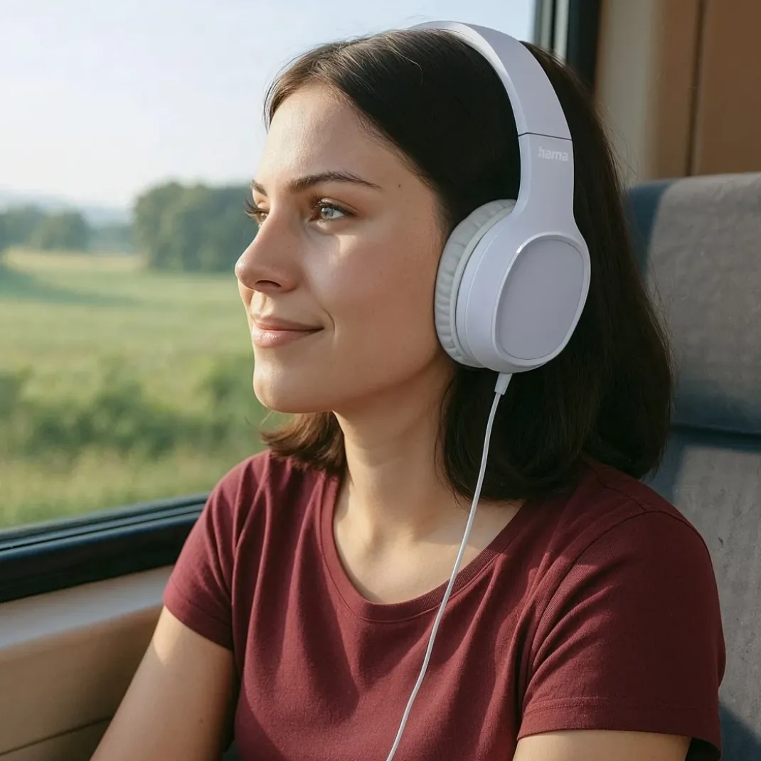 Kopfhörer "Fun C", On-Ear, Mikrofon, einseitige Kabelführung, USB-C, Weiß