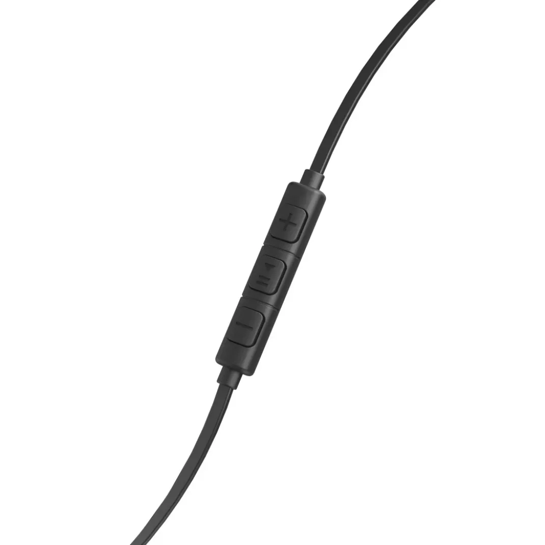 Kopfhörer "Joy", In-Ear, Mikrofon, Flachbandkabel, Schwarz