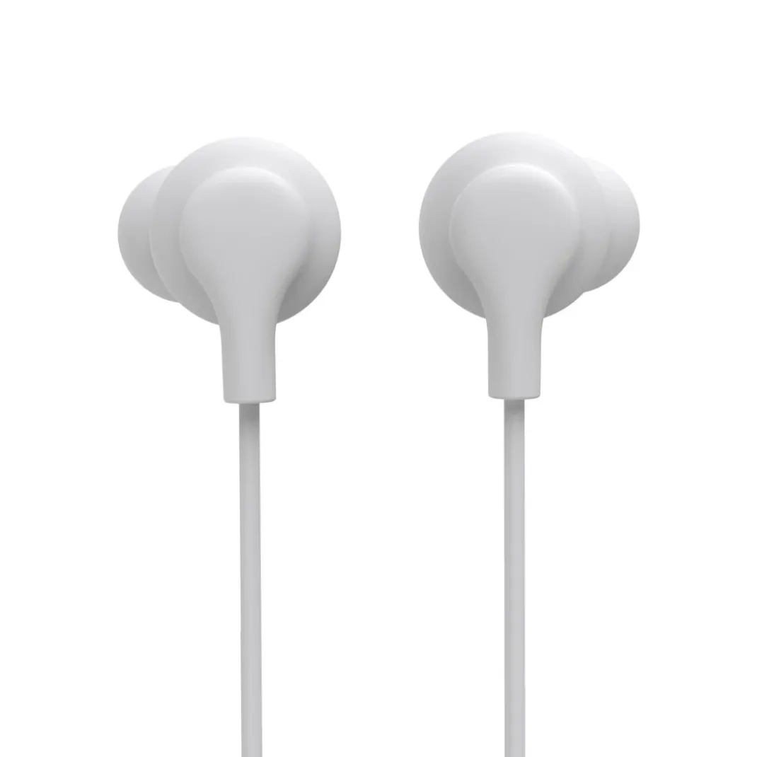 Kopfhörer "Popply", In-Ear, Mikrofon, Kabelknickschutz, 3,5 mm, Weiß
