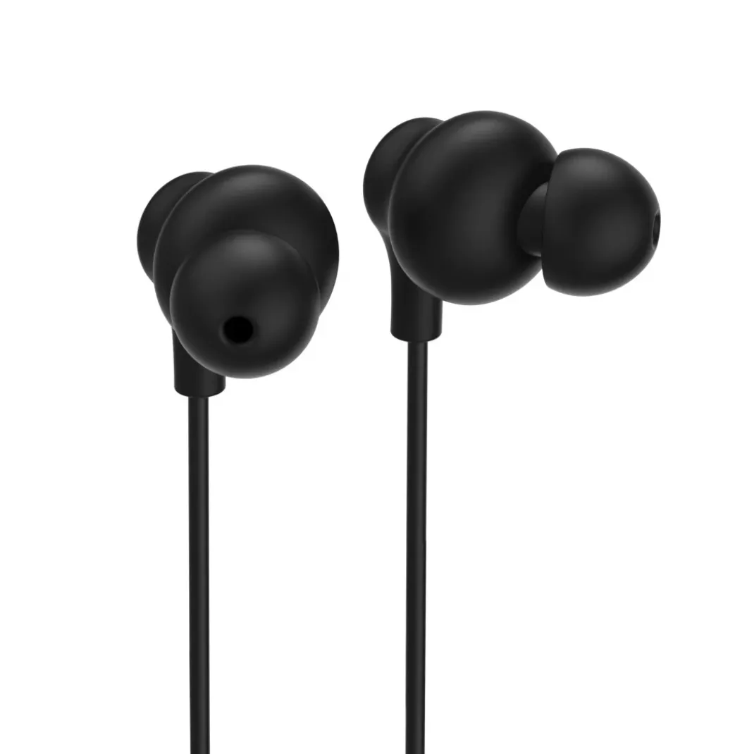 Kopfhörer "Popply", In-Ear, Mikrofon, Kabelknickschutz, 3,5 mm, Schwarz