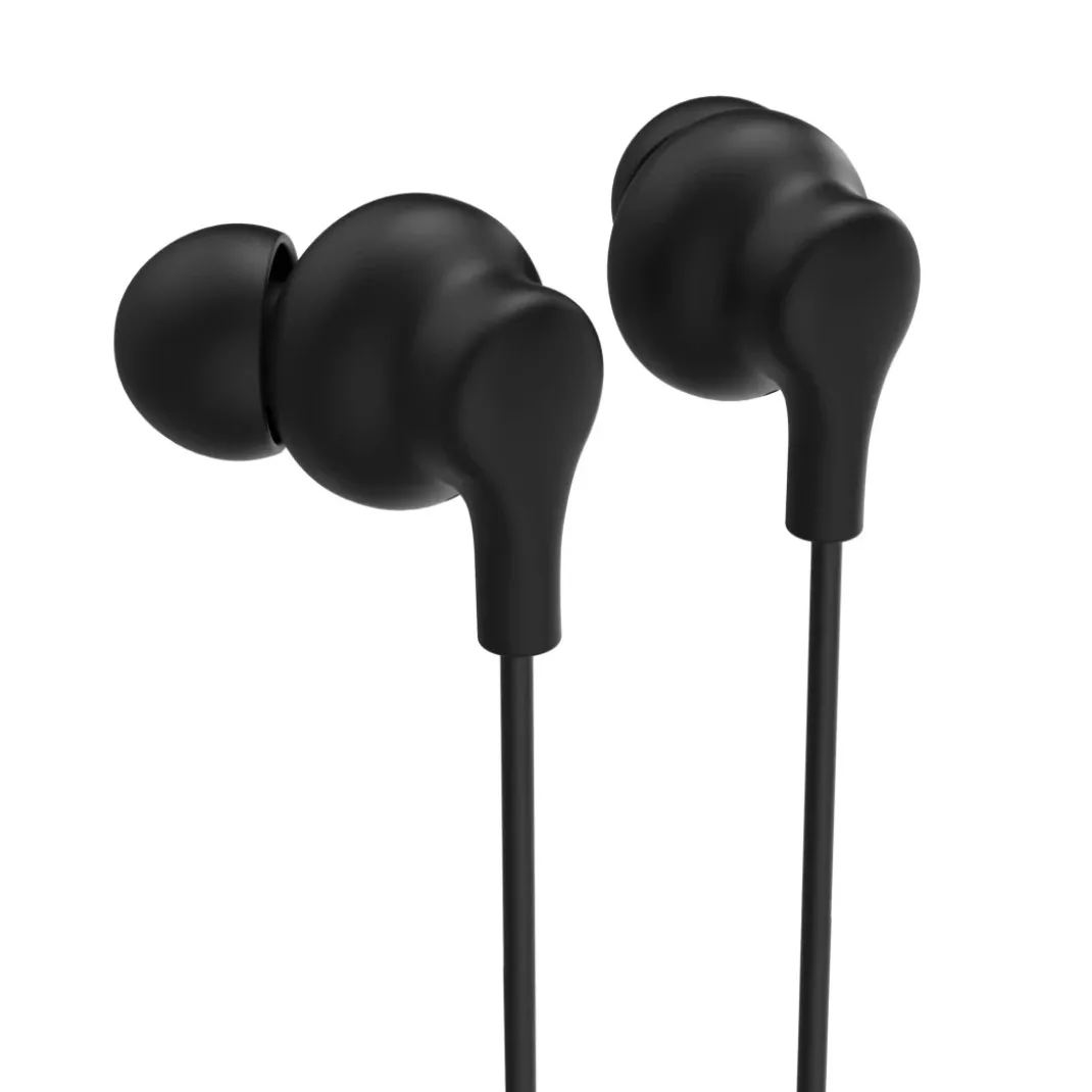 Kopfhörer "Popply", In-Ear, Mikrofon, Kabelknickschutz, 3,5 mm, Schwarz