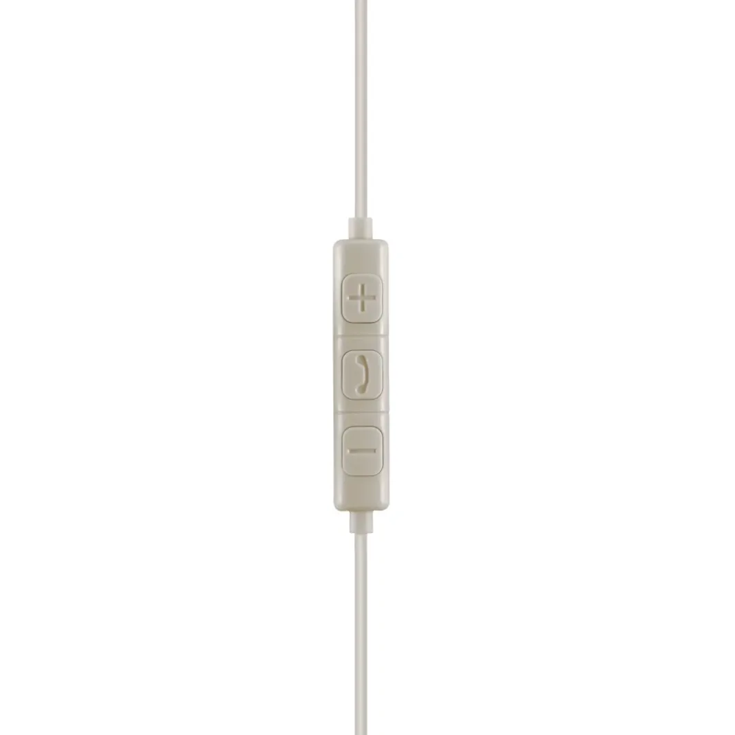 Kopfhörer "Relax", In-Ear Mikrofon, Kabelknickschutz, 3,5 mm, Sand