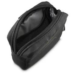 Kopfhörertasche für In-Ear und Zubehör, Karabiner, Organizer, Schwarz
