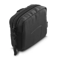 Kopfhörertasche für In-Ear und Zubehör, Karabiner, Organizer, Schwarz