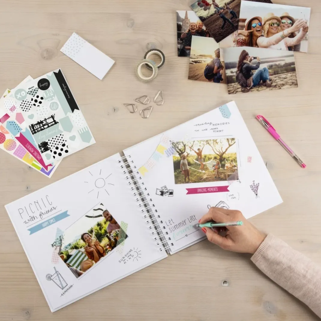 Kreativ-Set, Spiralalbum selbst gestalten m. Zubehör, Foto-Geschenkidee DIY