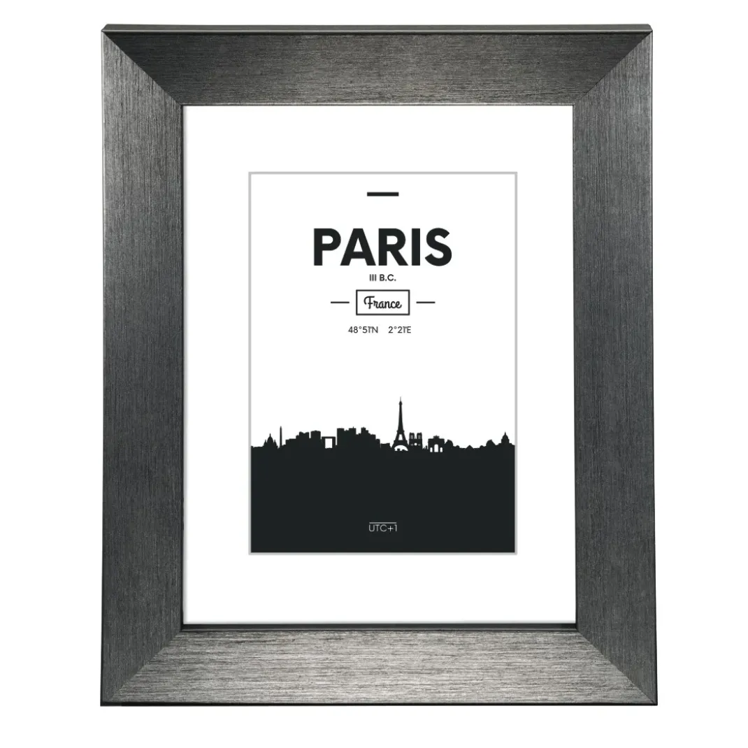 Kunststoffrahmen "Paris", Kontrastgrau, 40 x 50 cm