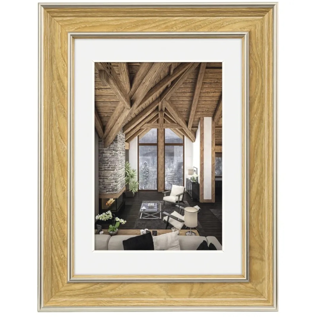 Kunststoffrahmen "Rustic", Eiche, 20 x 30 cm