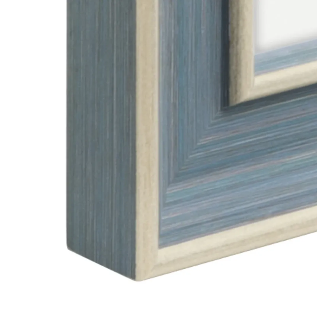 Kunststoffrahmen "Rustic", Grau-Blau, 15 x 20 cm