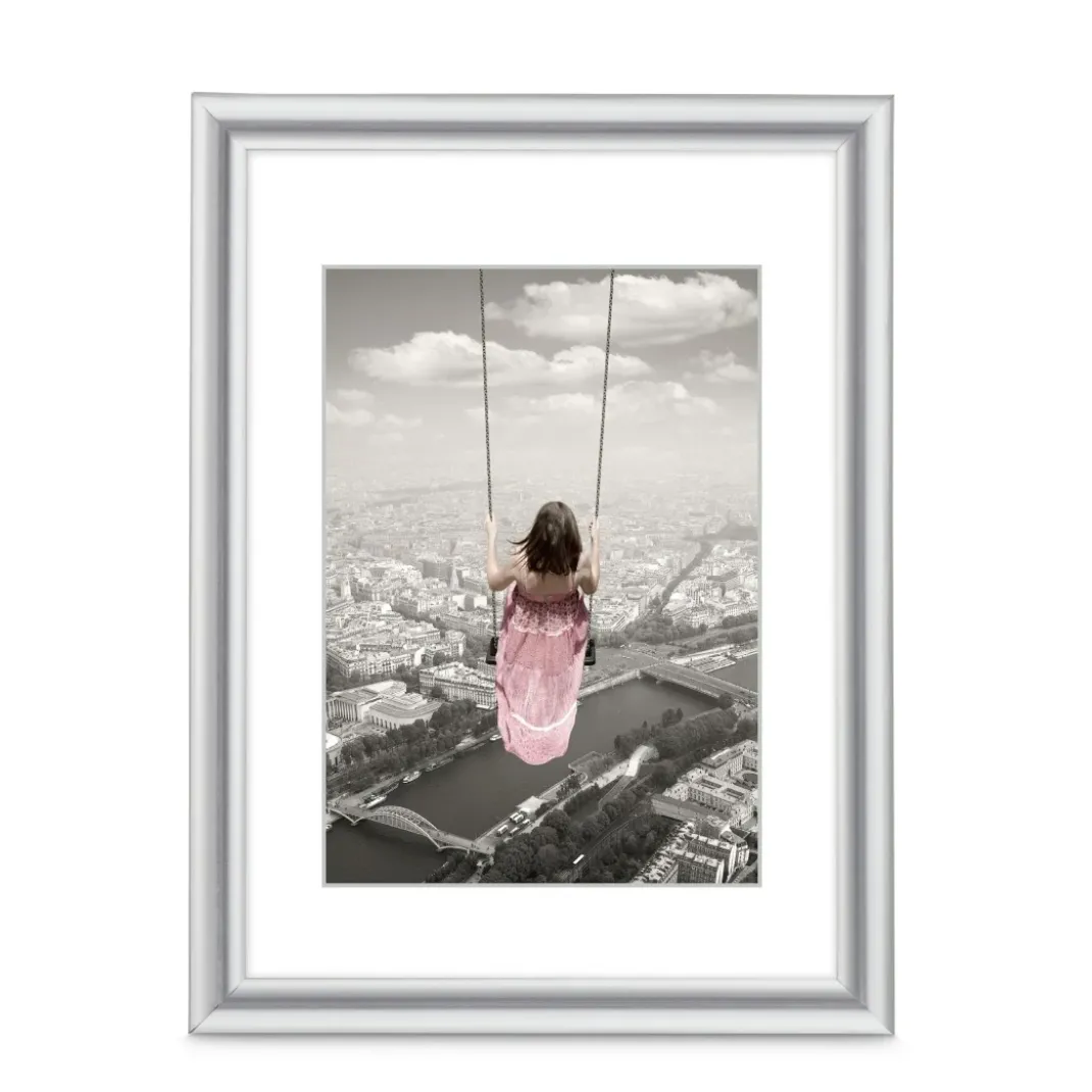 Kunststoffrahmen "Swing", Silber, 20 x 30 cm