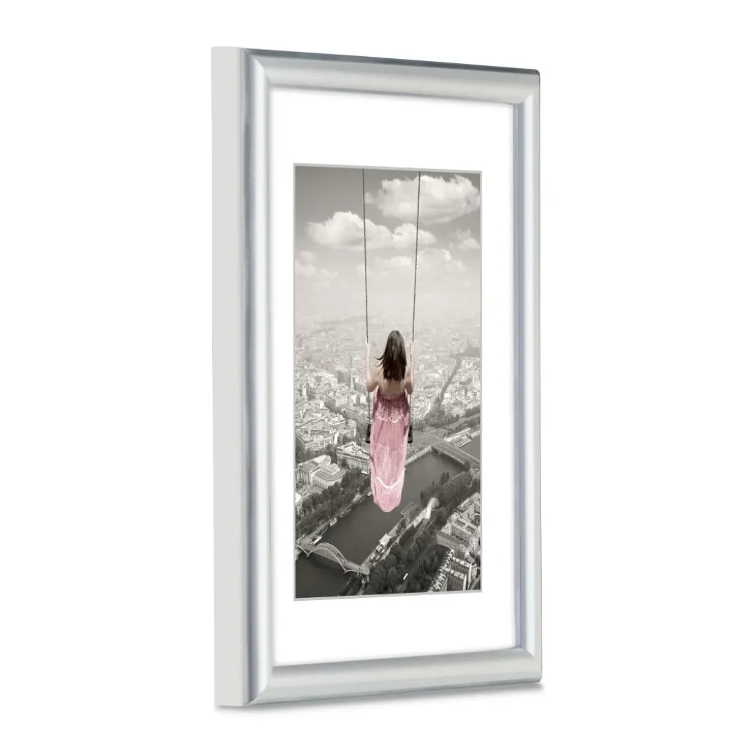 Kunststoffrahmen "Swing", Silber, 20 x 30 cm