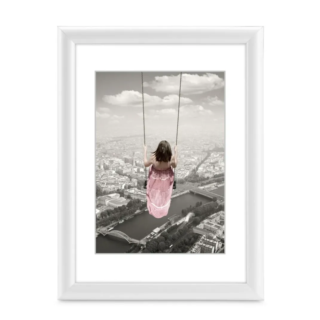 Kunststoffrahmen "Swing", Weiß, 13 x 18 cm