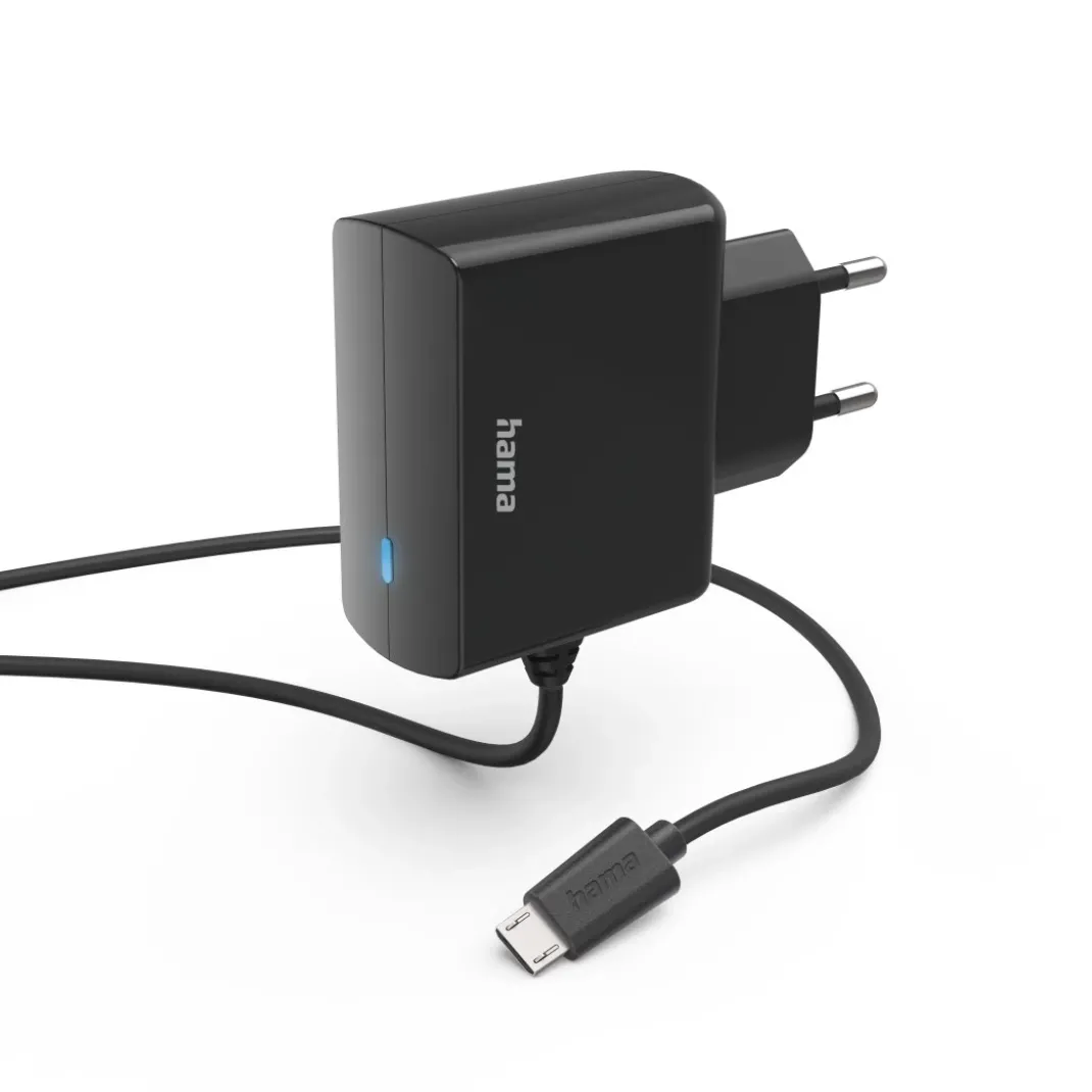 Ladegerät mit Micro-USB-Anschluss, 6 W, 1 m, Schwarz