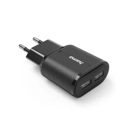 Ladegerät, 2x USB-A, 12 W, Schwarz