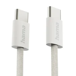 Ladekabel "Fabric", USB-C - USB-C, 1m, Nylon, Beige