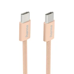Ladekabel "Fabric", USB-C - USB-C, 1m, Nylon, Orange