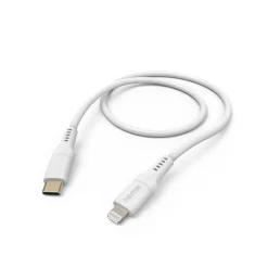 Ladekabel "Flexible", USB-C - Lightning, 1,5 m, Silikon, für iPhone, Weiß