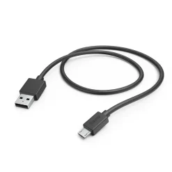Ladekabel, USB-A - Micro-USB, 1 m, Schwarz