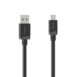 Ladekabel, USB-A - Micro-USB, 1 m, Schwarz