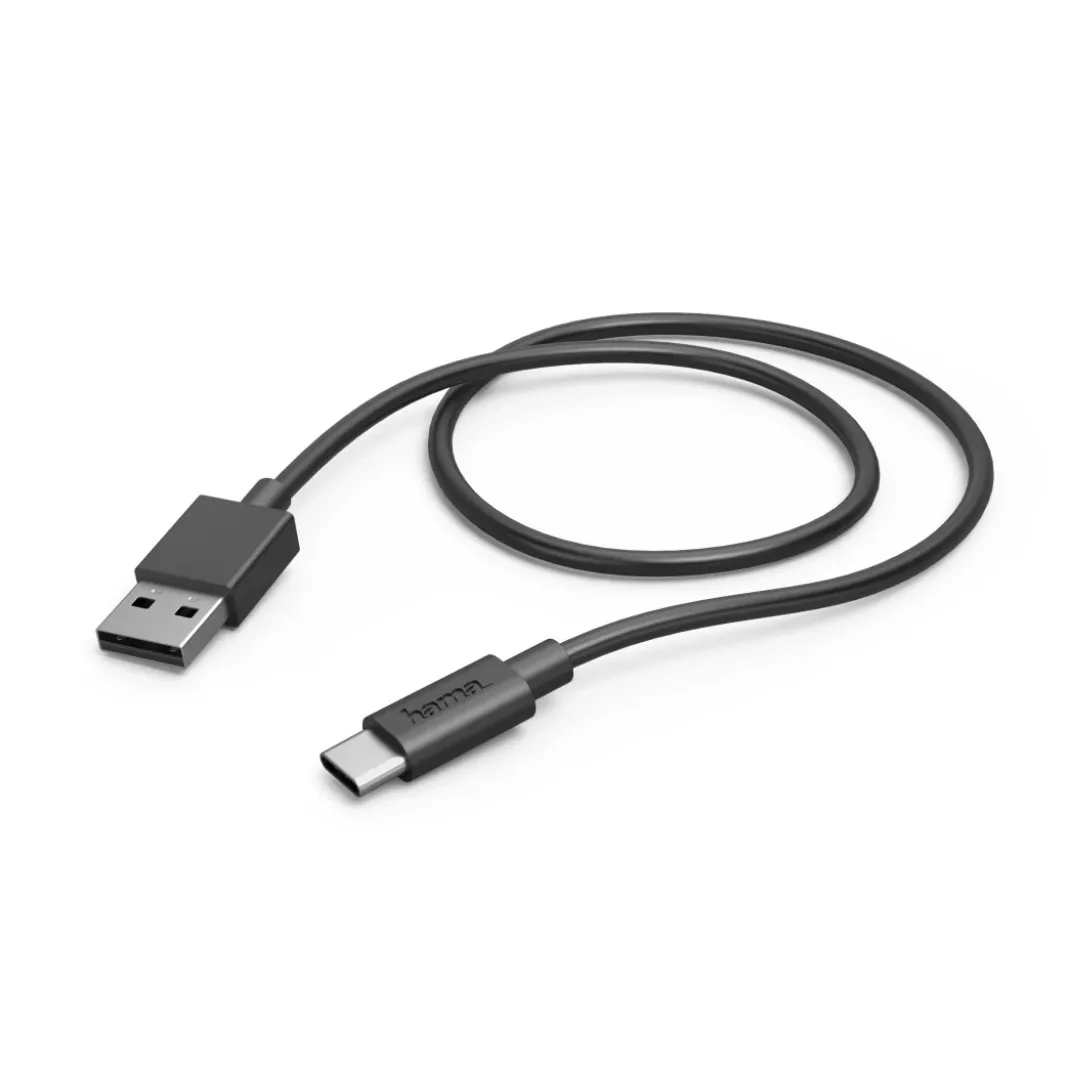 Ladekabel, USB-A - USB-C, 0,5 m, Schwarz