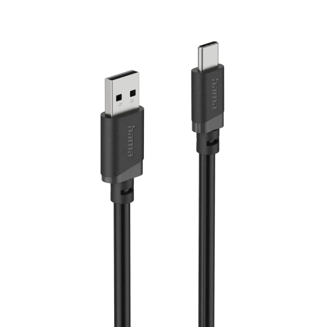 Ladekabel, USB-A - USB-C, 2 m, Schwarz