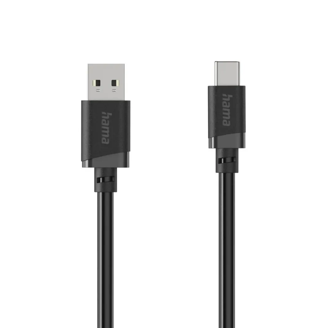 Ladekabel, USB-A - USB-C, 2 m, Schwarz