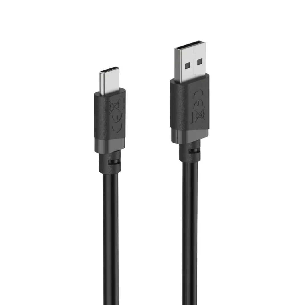 Ladekabel, USB-A - USB-C, 2 m, Schwarz