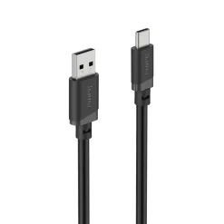 Ladekabel, USB-A - USB-C, 3 m, Schwarz