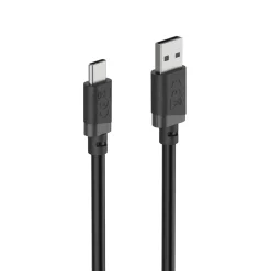 Ladekabel, USB-A - USB-C, 1 m, Schwarz