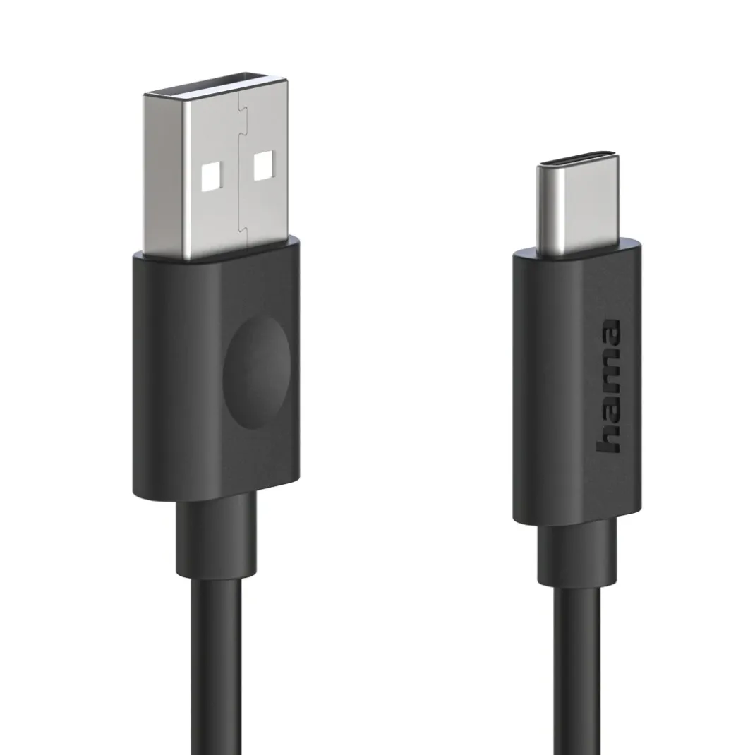 Ladekabel, USB-A - USB-C, 60 W, 1,2 m, Schwarz