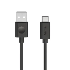 Ladekabel, USB-A - USB-C, 60 W, 1,2 m, Schwarz