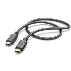 Ladekabel, USB-C - USB-C, 1 m, Schwarz