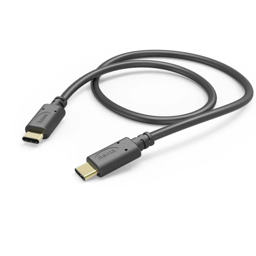 Ladekabel, USB-C - USB-C, 1,5 m, Schwarz