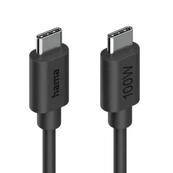 Ladekabel, USB-C - USB-C, 100 W, 1,2 m, Schwarz