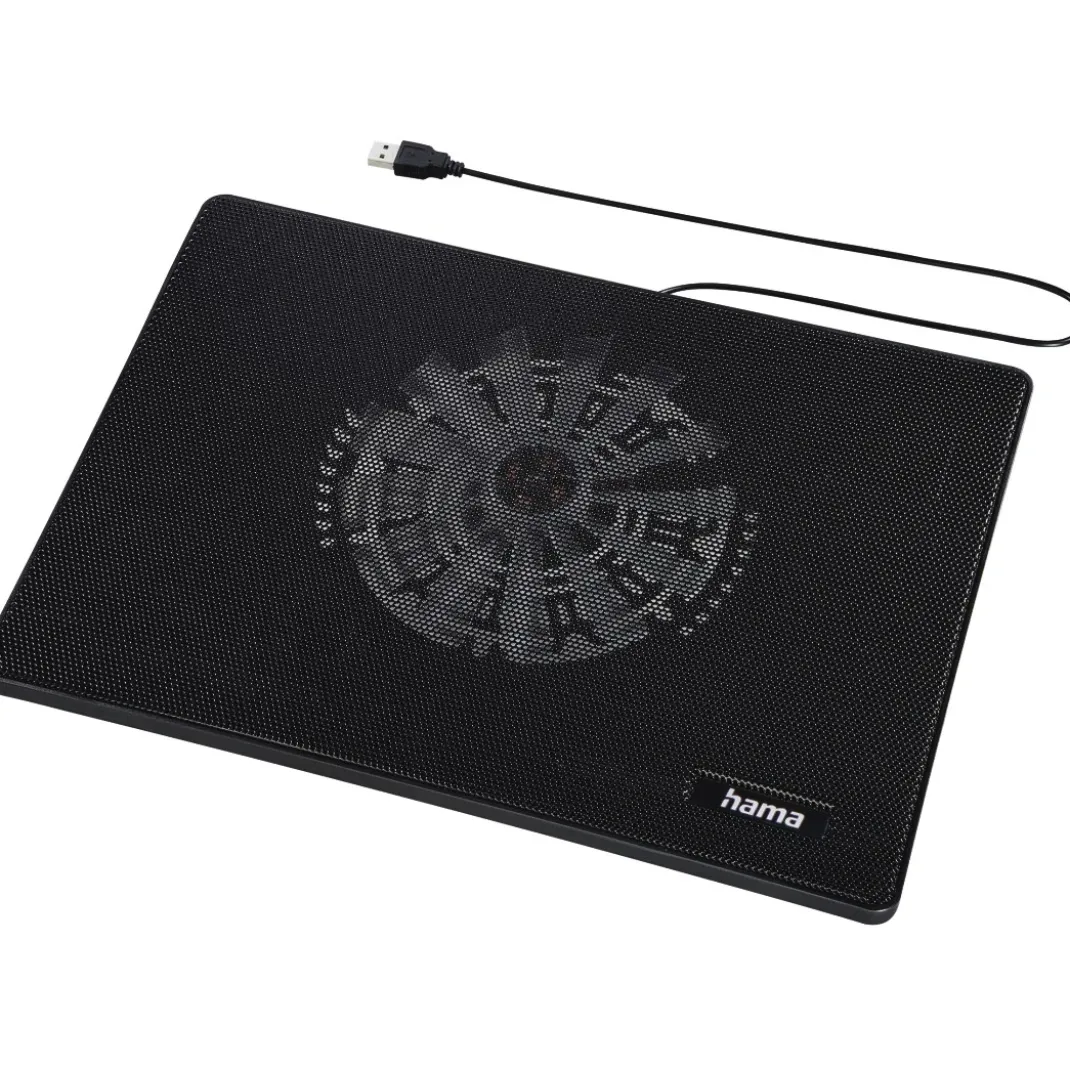 Laptop-Kühler "Slim", ultraflach, leise, leicht, bis 40 cm (15,6"), Schwarz